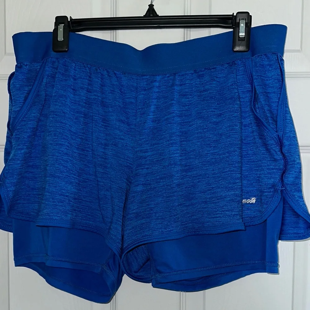 Avia Blue Athletic Shorts with Moisture-Wicking Fabric - Picture 3 of 5